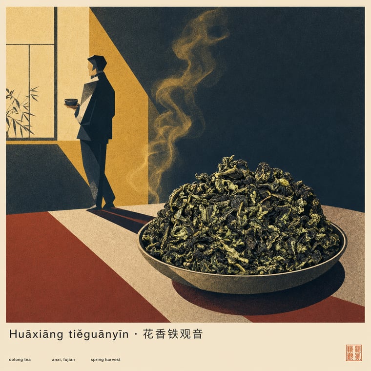 The design — Floral Tie Guan Yin